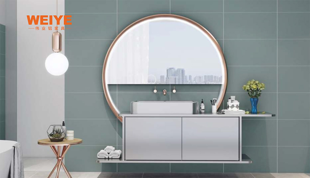 田园木纹浴室柜